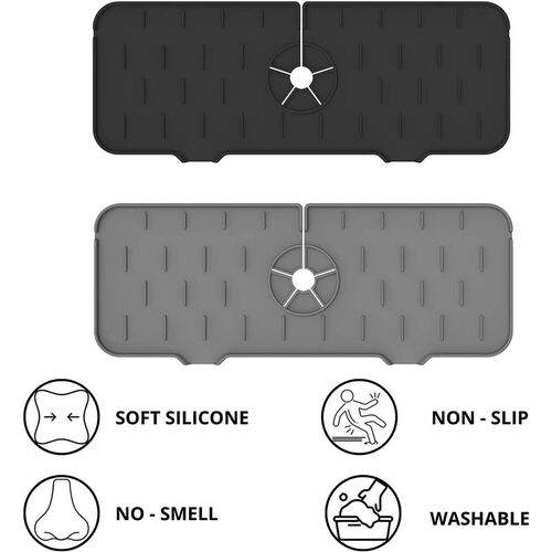 Kitchen Silicone Faucet Mat Flower Sink Splash Pad Drain Pad