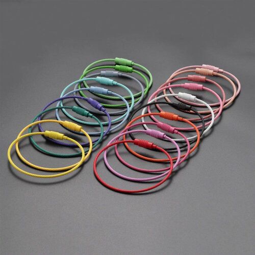 10Pc/lot 1.5x155mm Stainle Steel Wire Cable Loop Screw Lock