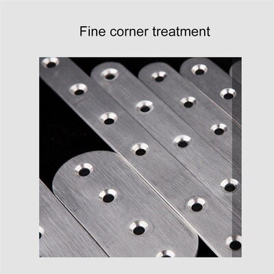 10 Pcs Stainless Steel Flat Straight Brace Brackets Mending