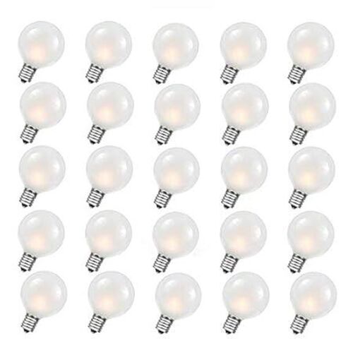 Romasaty G40 Frosted Outdoor Globe Replacement Bulbs Edis