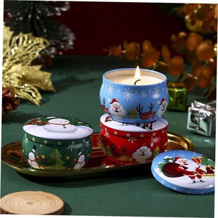 Gift Christmas Box圣诞蜡烛 Eve candles Tin cans