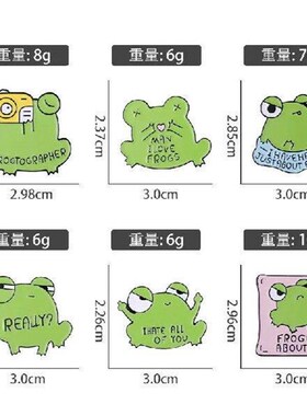Funny Meme Letters Metal Pins Enamel INS Brooches Frog