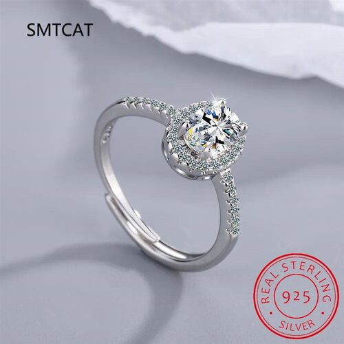 2 Carat Moissanite Rings Oval Cut Diamond Engagement Ring 92