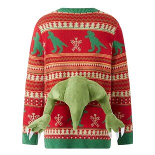 Dinosaur Knitted Ugly Unisex Christmas Sweater