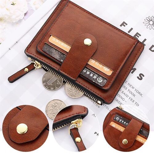 Men Fashion Credit ID Card Holder Wallet Male Slim Leather W