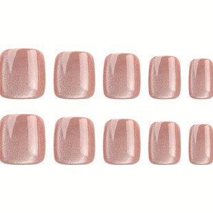 24pc Art Nails Tips Fake False Nail with Coffin Press