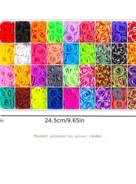 DIY Loom Bands Kit, 2900PCS+ 36Grids 36 Colors Colorful Rubb