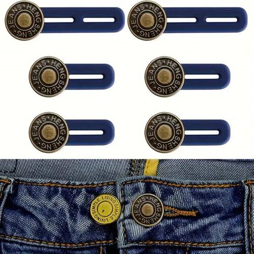 6 Pcs Jeans and Pants Button Extenders: Universal Waist Expa