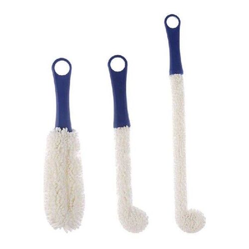 Set of 3 Bendable Foams Bottle Brushes Wine Glass Cleaning