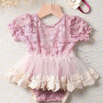 Ylsteed 2 Pieces Set Dusty Pink Newborn Girl Photo Shooting