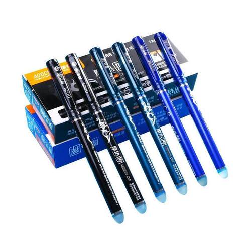 12PCS Erasable Gel Pen Blue Black Red Ink 0.5 0.38mm Washabl