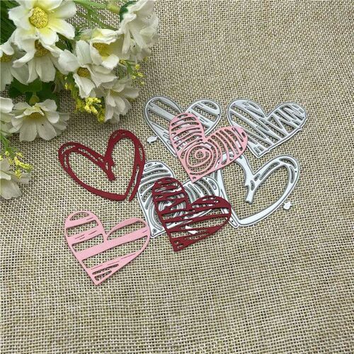 4pcs/set heart flowers Metal Cutting Dies Stencils For DIY S