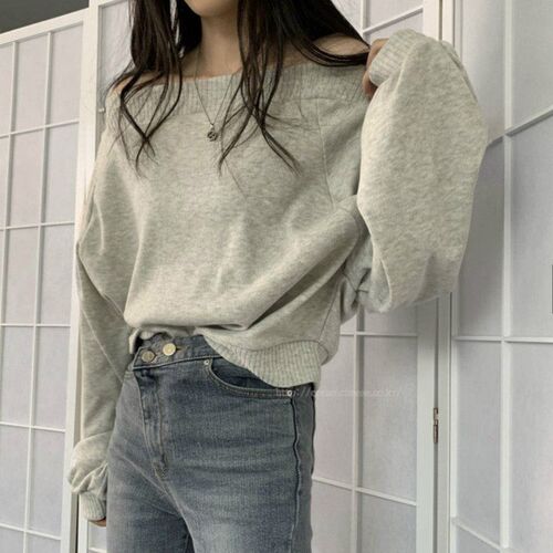 Women Sweaters New Slash Neck  Black Fashion Students Knitti