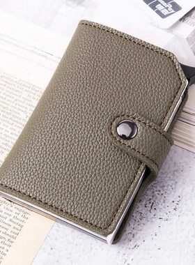 Top Quality Wallets Men Money Bag Automatic Pop-up Metal Alu