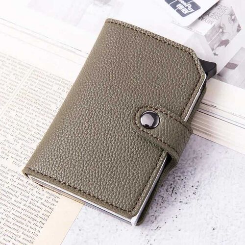 Top Quality Wallets Men Money Bag Automatic Pop-up Metal Alu