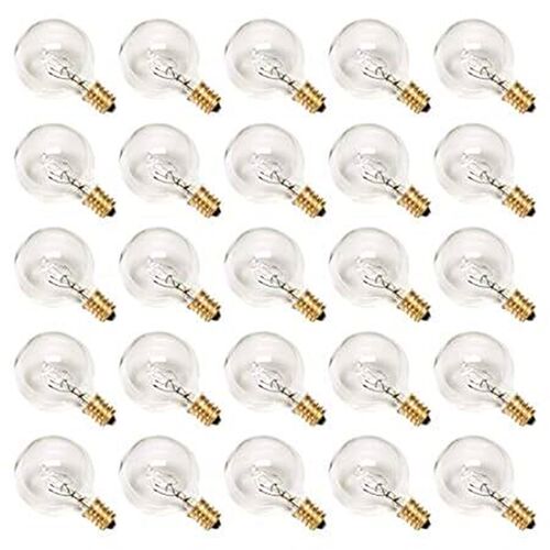 rincentd G40 Replacement Bulbs, 5 Watt Clear Globe Incand
