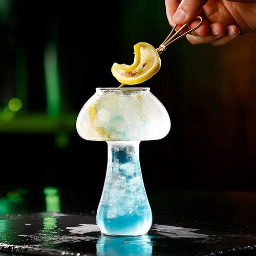 Cute Mushroom Cocktail Glass 260ml Cup For Drinks Beer Creat