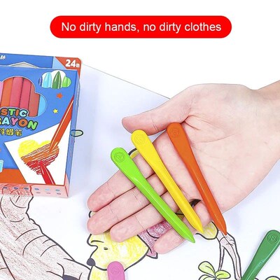 12/18 Colors Triangular Crayons Safe Non-toxic Triangular Co