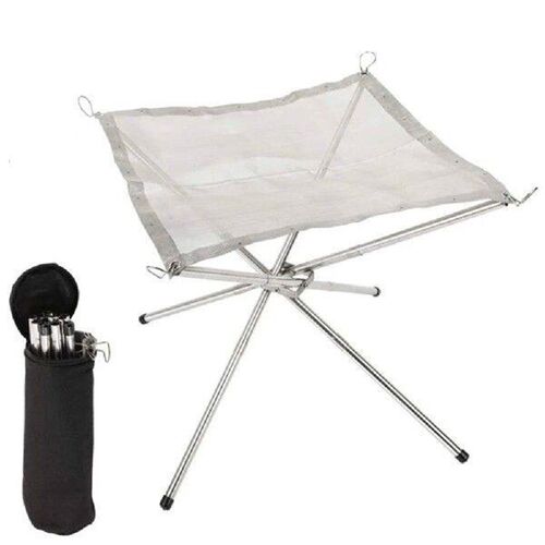 Stainless Steel Campfire Stand Foldable Wood Stove Folding
