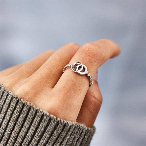 Accessories Fashion Womens Double Ring Ring Distinctive Rou