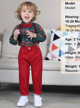 Baby Christmas Outfit Boy Kids Gentleman Formal Suit Toddle1