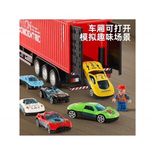 工厂好物百吨王大运模型合金大卡车货车儿童玩具半拖挂运输车彷真