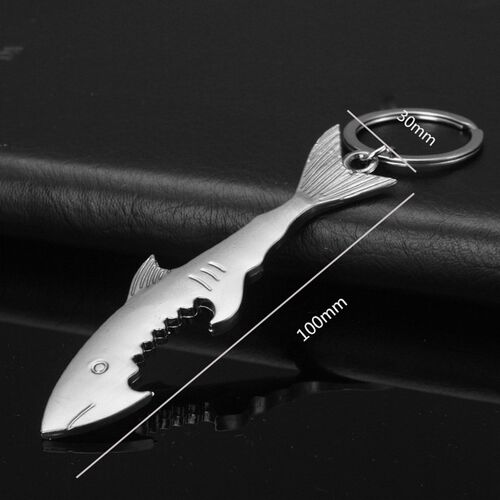 Metal Beer Keychain Bottle Opener Shark/Guitar Style Kitchen