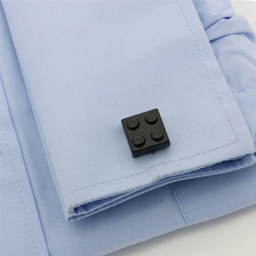 Free Shipping Block Cufflinks Muti-color Bricks Design Blue