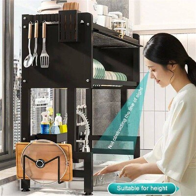 Kitchen Drain Shelf Steel Multi Organizer Cabinet