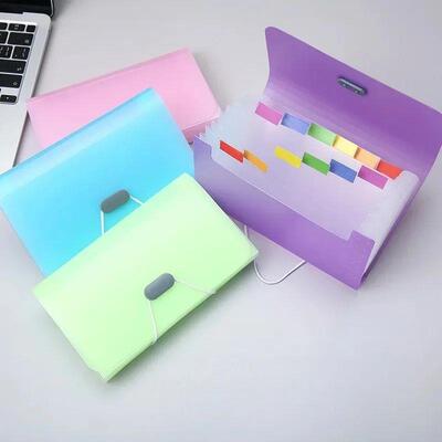A6 Expanding File Folder Buckle Wallet Organ Bag Documents F