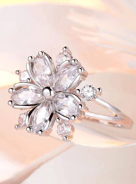 Elegant Fashion Sakura Princess Engagement Rings for Bride J