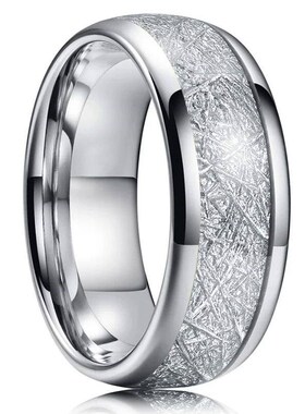 4mm 8mm Tungsten Carbide Wedding Ring Silver Color Polished