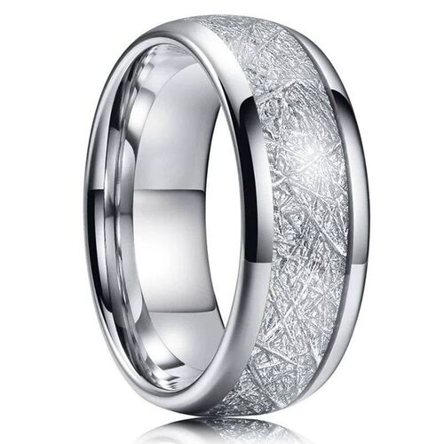 4mm 8mm Tungsten Carbide Wedding Ring Silver Color Polished