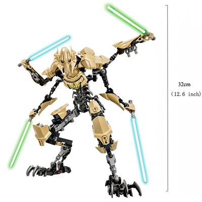 32cm Star Toy General Robot Grievous With Lightsaber Hilt Co