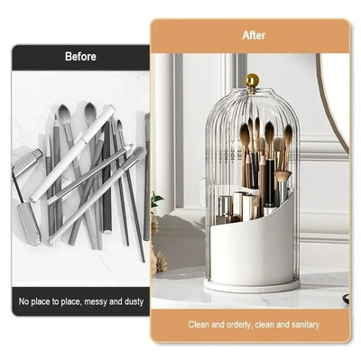 360 degree rotatable makeup brush holder360度旋转化妆刷架