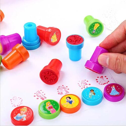 Children DIY Stamp Toy Cartoon Princess Self-ink Stamps Art