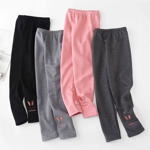 Autumn Winter Baby Girls Leggings Thick Warm Cute Rabbit Pan