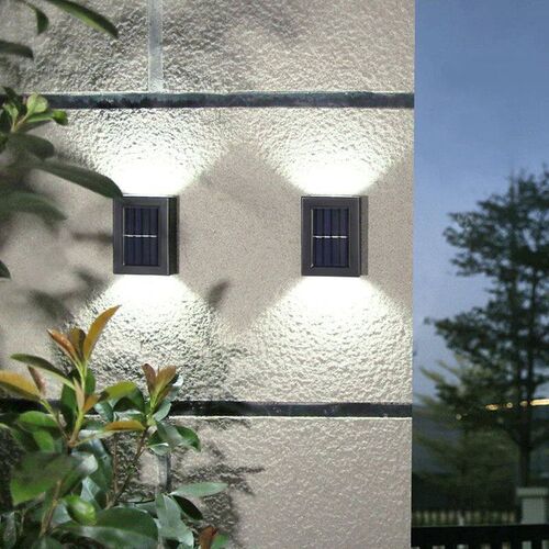 1-8Pcs LED Solar Wall Lamp Outdoor Light Waterproof Garden C