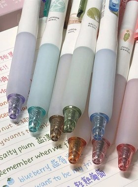Creative 3D Fruit Scent Colored Gel Pens 0.5mm Smooth Writin