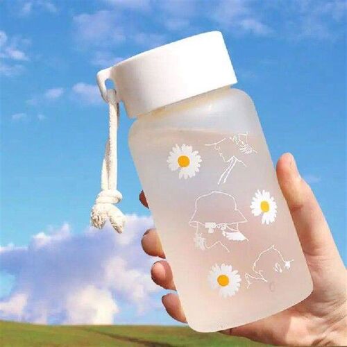 500ml Small Daisy Transparent Plastic Water Bottles BPA