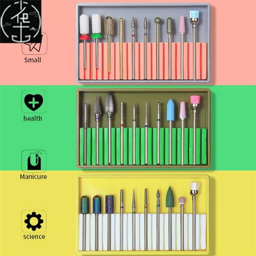 10pcs Nail Art Grinding Drill Bits Diamond Bullet Bit Electr