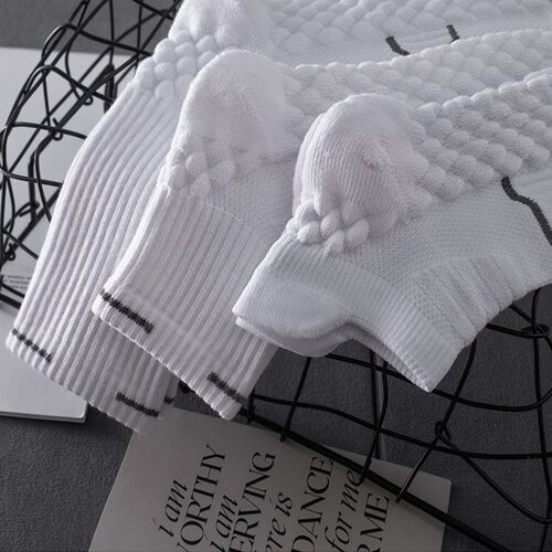 Running Socks Thin - Moisture-Wicking Black/White