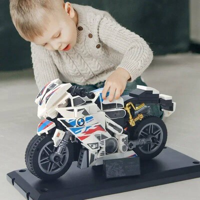 MOC Assembly Expert Building Block Kits Motorcycle Model Sim