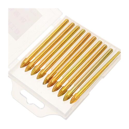 10pcs Cross Spear Head Drill Bits for Glass Ceramic Concrete