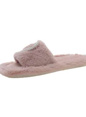 New Fashionable Hot Diamond Pearl Love Hair Cotton Slippers