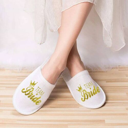 1pair Team Bride Slippers for Bachelorette Party Supplies Br