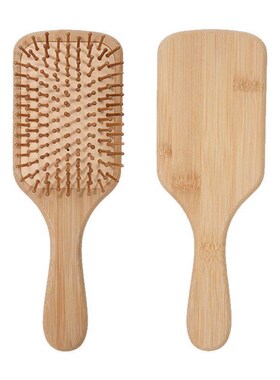 Square Bamboo Massage Comb Thick High Elastic Comfort AntiSt