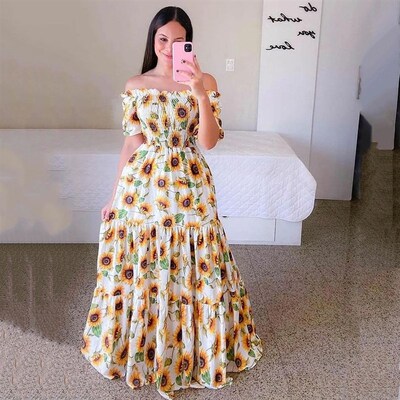 2023 New Spring/Summer Womens Dress One Shoulder Fragmented