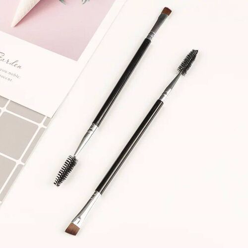 Double-headed Eyebrow Brush Spiral Bevel Makeup Brush, Plast