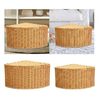 Corner Storage Box Portable Woven Basket for Kitchen